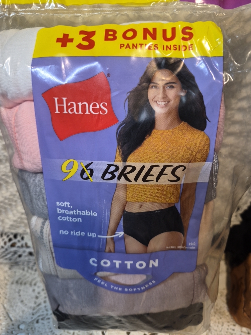Hanes Cotton 9-Pack Briefs - Mixed Colors